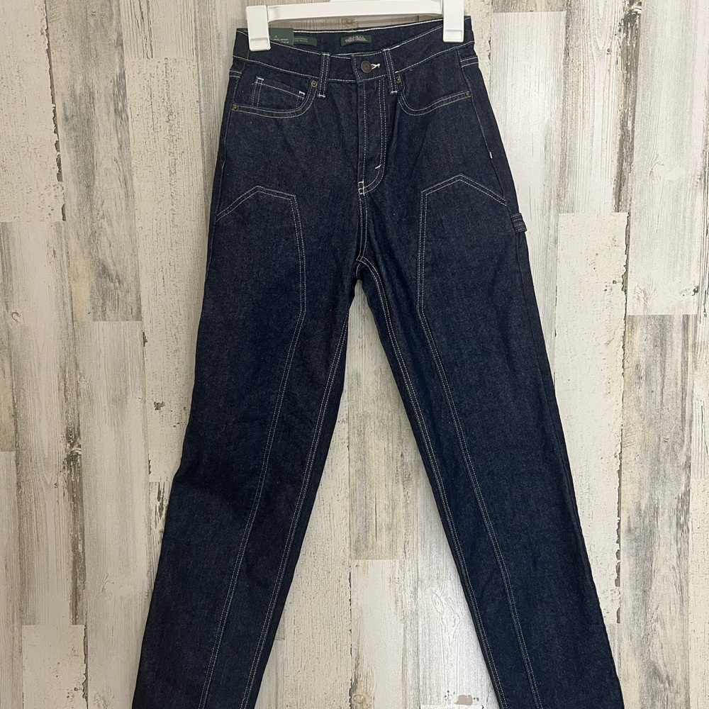 Wild Fable Dark Blue Straight Painter Pants Jeans